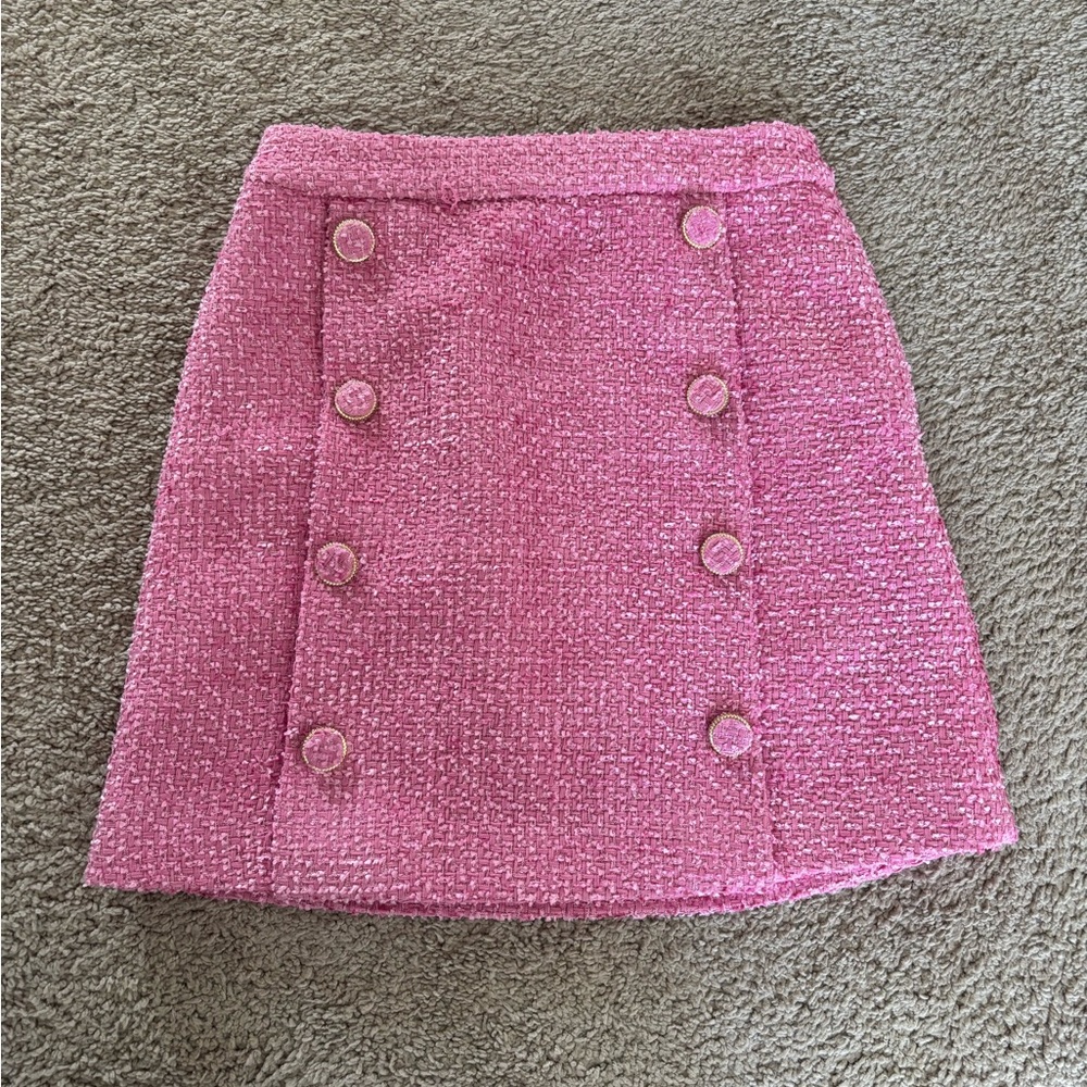 NWOT Hyacinth House Chic Pink Tweed Mini Skirt - Tuckernuck